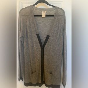 Chloe Cashmere grey Lightweight long cardigan size M